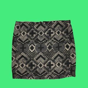 Divided Tribal Mini-Skirt